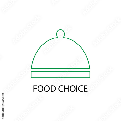 Healthy Food Choice Logo with Leaf and Plate Design