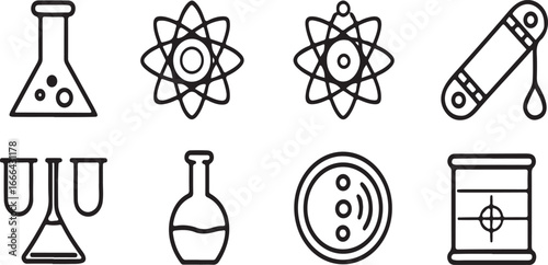 vector illustration of a laboratory flask