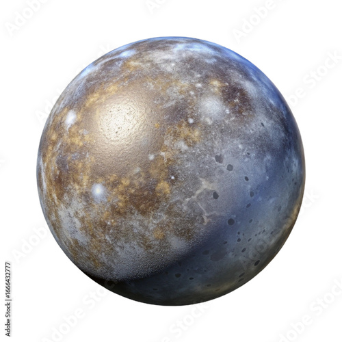 3D Rendered Textured Planet or Moon (Grey and Brown)