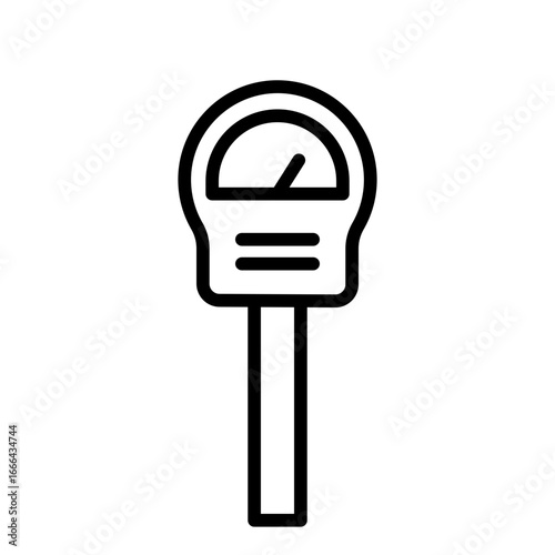 Parking Meter line vector icon design