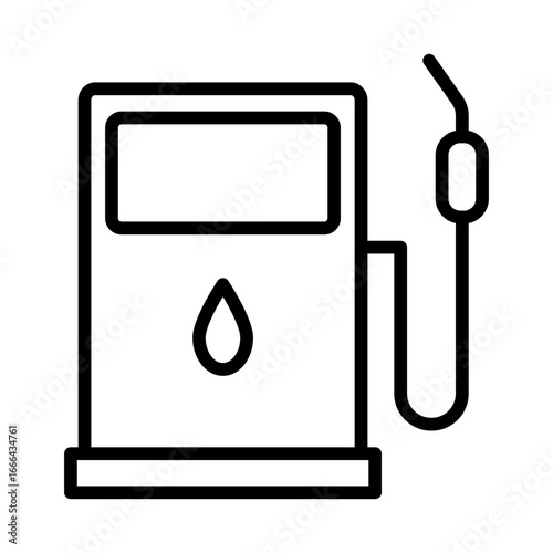 Petrol Pump line vector icon design