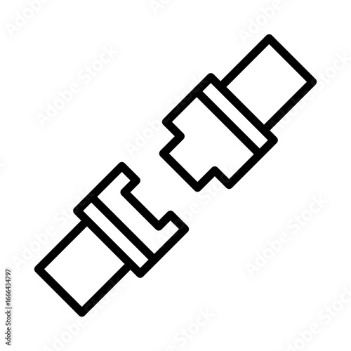 Seat Belt line vector icon design
