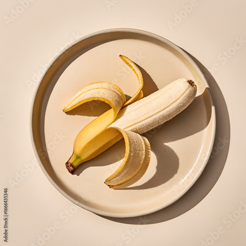 banana peel on white background