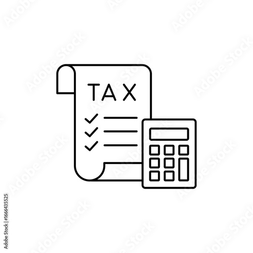 Tax sheet calculator icon