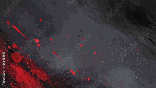 Wallpaper Mural Abstract red and black paint splashing neural network AI generated Torontodigital.ca