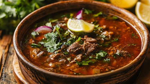 Birria is a classic mexican meat stew or soup