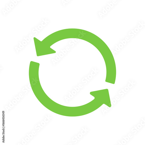 ２本で回る回転矢印　緑