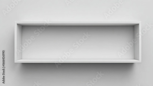 Wallpaper Mural Empty white rectangular wall shelf Torontodigital.ca