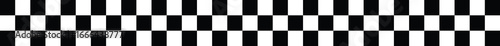 Black and white checkered line seamless pattern repeating banner. Racing stripe graphics on endless background.