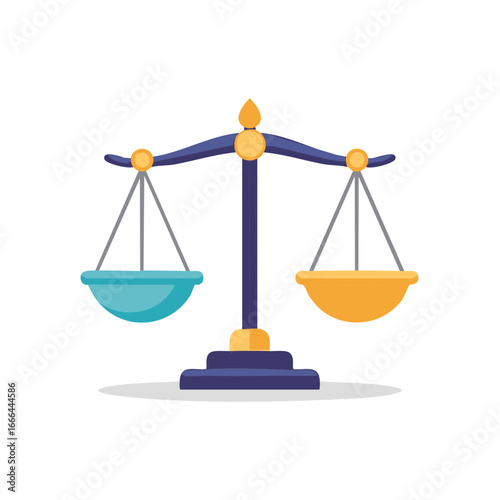 Scales of justice measuring balance and decision making in justice law and legal decisions