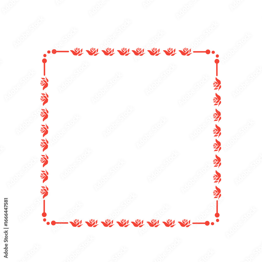 Obraz premium red rose frame