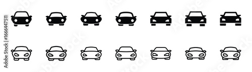 Wallpaper Mural Set of Car icon symbol vector on white background Torontodigital.ca