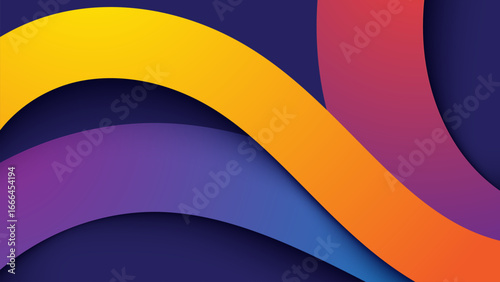Abstract blue colorful background with smooth wave design and modern texture illustration