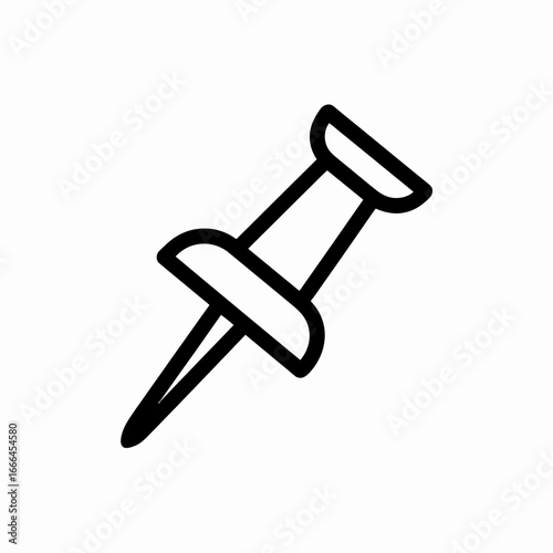 push pin isolated on white