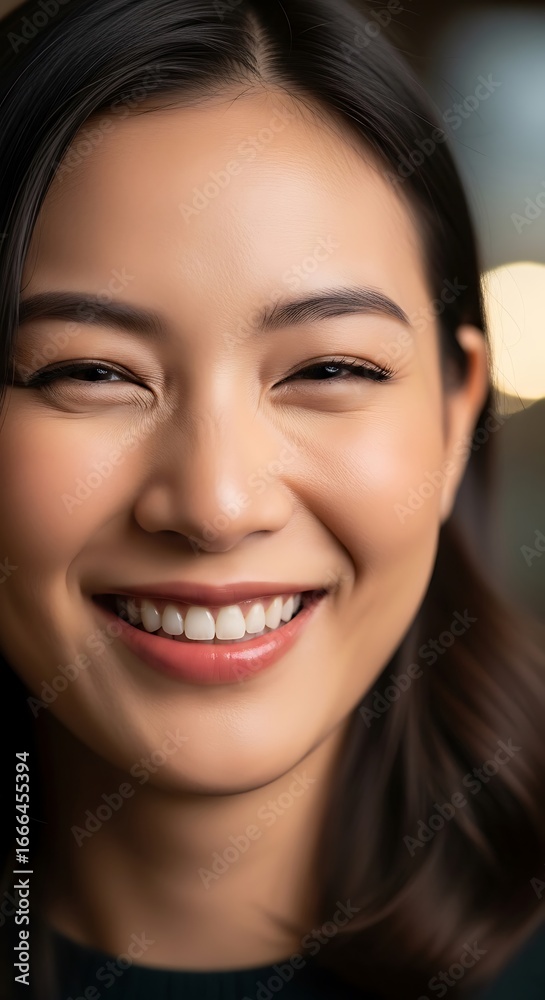Smiling woman close-up Smiling woman close-up