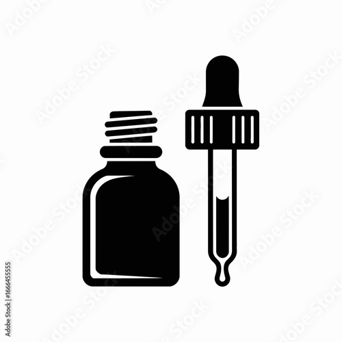 medicine bottle on white background