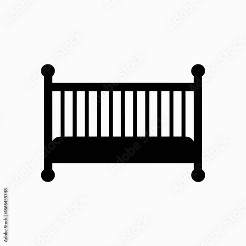 baby cradle isolated on white
