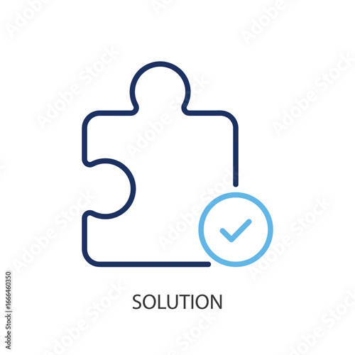 Solution thin line vector icons.