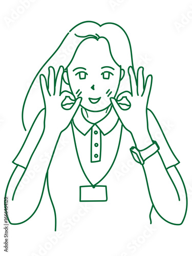 女性　イラスト