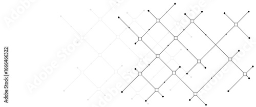 Vector creative idea of modern design with geometric technology background with lines and dots with electronics elements on tech Bg.