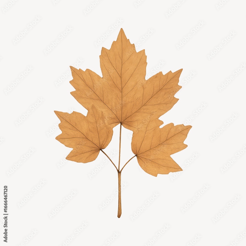 Fototapeta premium Golden maple leaf illustration.
