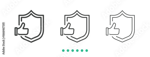 Protection advice icon. Thin line icon vector