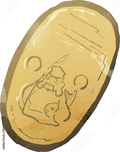 十日戎の縁起物、小判.eps