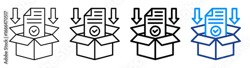 Order Fulfillment Icon Different Style Outline Collection Set