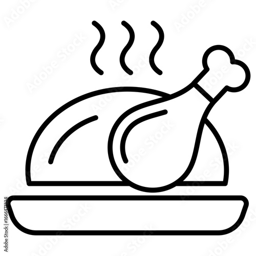 Chicken Outline Icon