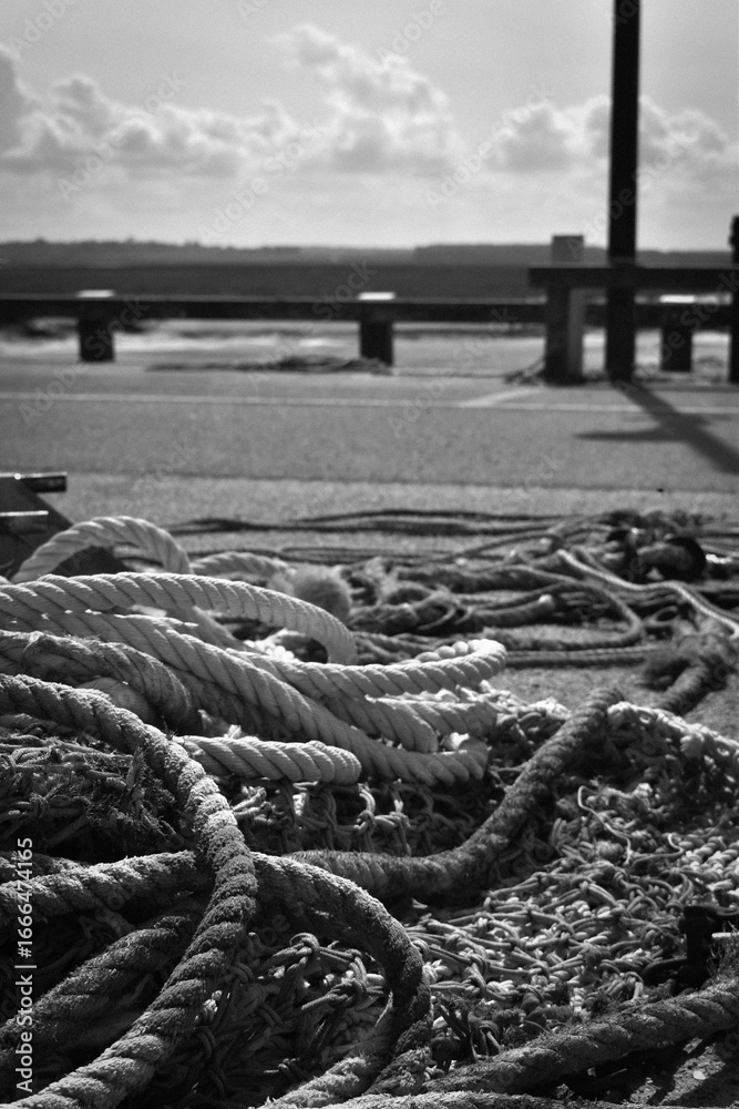 Naklejka premium The fishermen's rope