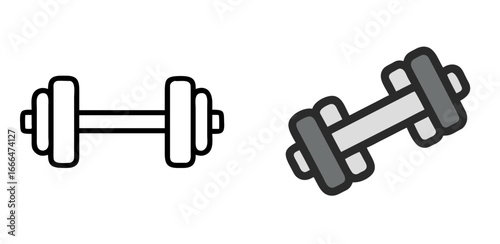 Dumbbell Icon Design for Fitness, Gym, and Strength Training