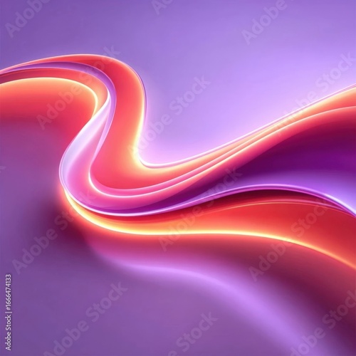 Abstract Flowing Curves of Color