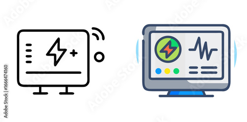 Energy Monitor Icon Design for Power and Consumption Tracking