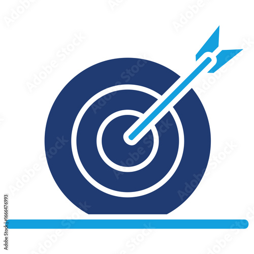 Precision Flat Blue Icon