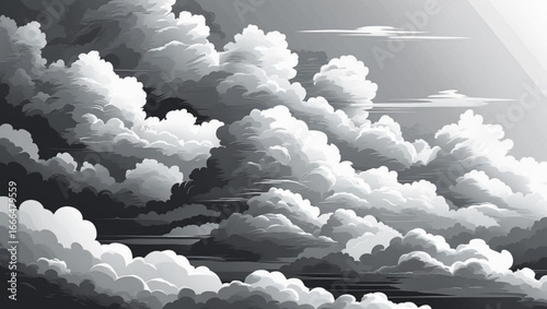 Grayscale Cloudscape