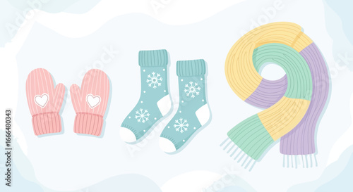 Stay cozy with winter essentials scarf socks and mittens