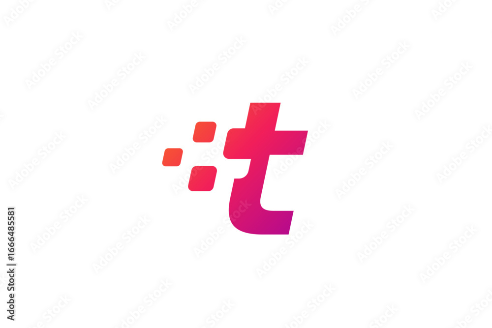 Fototapeta premium Letter T logo icon design template elements