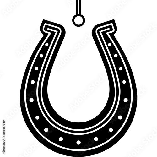 Horseshoe Upright Silhouette Vector