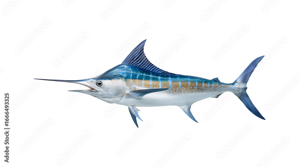 Fototapeta premium A detailed image of a swordfish showcasing its distinct features