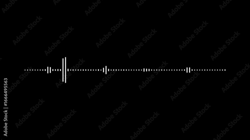 4k abstract music sound wave or audio wavefrom isolated on black ...