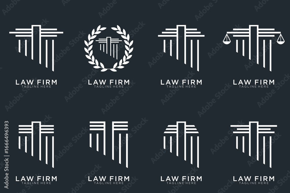 Obraz premium justice Law firm logo design inspiration, collection law firm logo, vector, simple, elegant