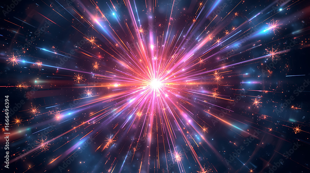 Naklejka premium abstract colorful fireworks