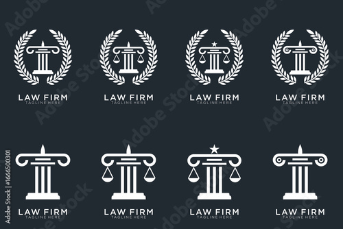 justice Law firm logo design inspiration, collection law firm logo, vector, simple, elegant