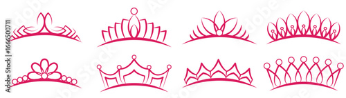 Εκτύπωση καμβά crown pageant set .eps