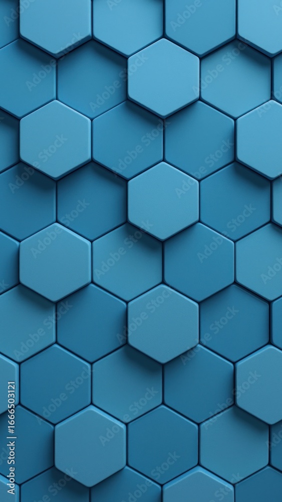 Naklejka premium Modern blue hexagonal pattern