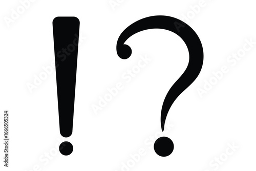 question mark and exclamation mark icon on white background, vector illustration.