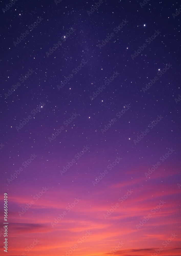Fototapeta premium Stunning twilight sky with stars