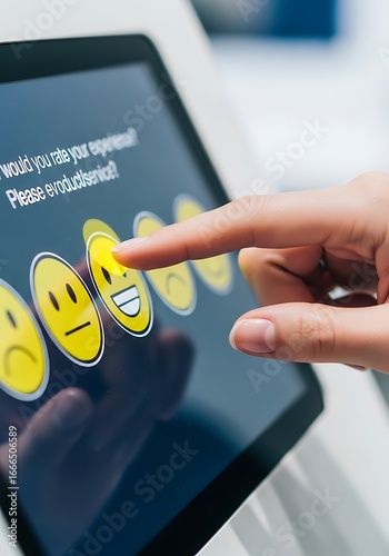 Customer feedback on a touchscreen
