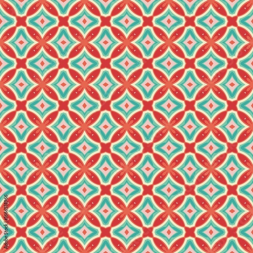 Retro Revival Mid-Century Mod geometric seamless pattern