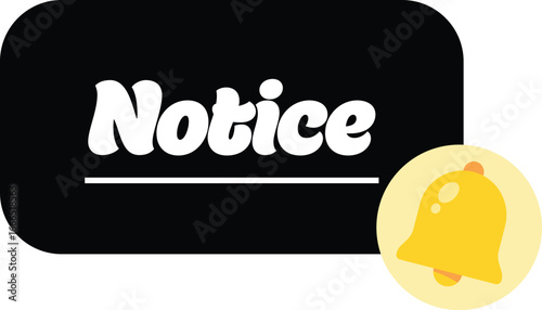 Vector “Notice” sign and alert icons designed for announcements and communication. Suitable for business messages, school notices, important alerts, and marketing campaigns.